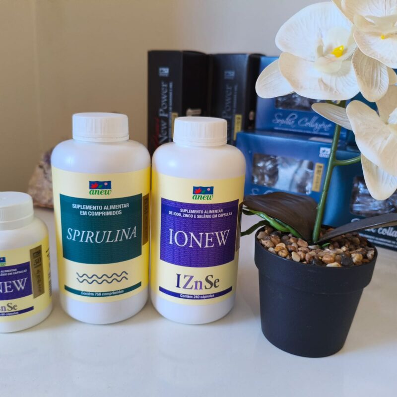 Spirulina 750 pastilhas + Ionew 240 cáps = presente Ionew 60 cáps